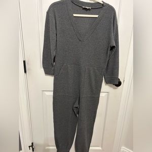 Loft waffle knit pajamas grey small